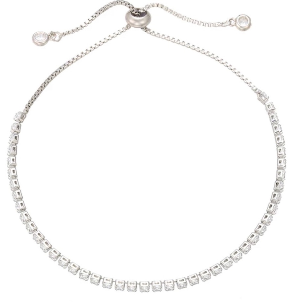 Silver Tennis Bracelet (Friendship Style)
